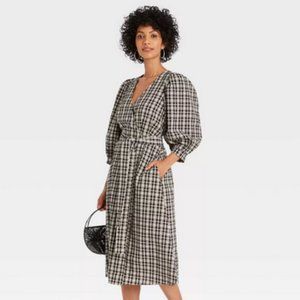 Women's 3/4 Sleeve Wrap Dress - Target, A New Day - Size XXL